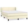 vidaXL Box spring postel s matrac&iacute; kr&eacute;mov&aacute; 140x190 cm uměl&aacute; kůže