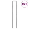 vidaXL Zemn&iacute; kol&iacute;ky tvaru U 25 ks 20 x 4 cm pozinkovan&aacute; ocel