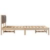 vidaXL R&aacute;m postele s čelo Taupe 120 x 190 cm Masivn&iacute; borov&eacute; dřevo