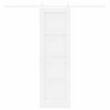vidaXL Posuvn&eacute; dveře B&iacute;l&aacute; 61 x 198,5 cm Masivn&iacute; borov&eacute; dřevo