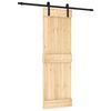 vidaXL Posuvn&eacute; dveře Přirozen&aacute; a čern&aacute; 70 x 210 cm