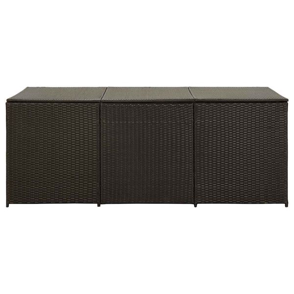 vidaXL Zahradn&iacute; &uacute;ložn&yacute; box polyratan 180 x 90 x 70 cm hněd&yacute;