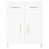 vidaXL Skř&iacute;ň highboard b&iacute;l&aacute; 69,5 x 34 x 180 cm kompozitn&iacute; dřevo