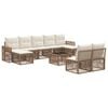 vidaXL Sada zahradn&iacute;ch pohovek 10 pcs Beige a kr&eacute;mov&aacute; b&iacute;l&aacute; polyratan