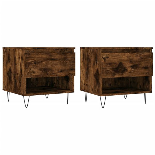 vidaXL Konferenčn&iacute; stolky 2 ks kouřov&yacute; dub 50x46x50cm kompozitn&iacute; dřevo