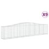 vidaXL Klenut&eacute; gabionov&eacute; ko&scaron;e 9 ks 400x50x80/100 cm pozinkovan&eacute; železo