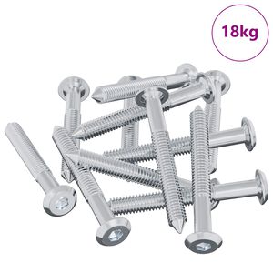vidaXL &Scaron;roub 1800 pcs Stř&iacute;brn&aacute; M6 x 50 mm Ocel