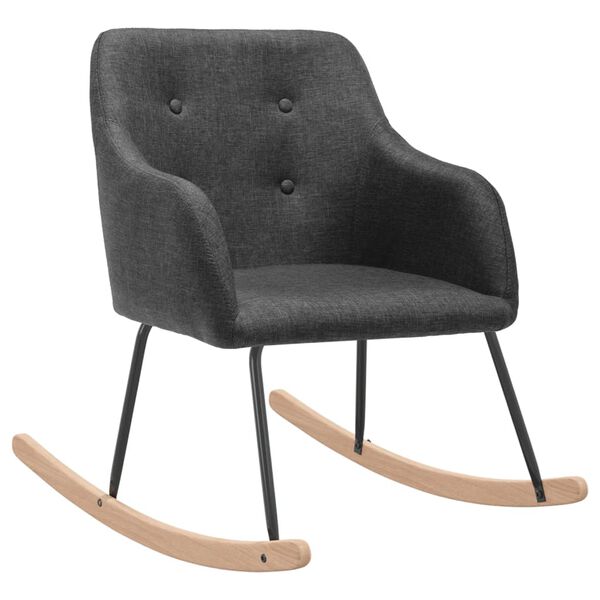 vidaXL Houpac&iacute; křeslo tmavě &scaron;ed&eacute; textil