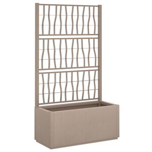 vidaXL Zahradn&iacute; truhl&iacute;k s trel&aacute;ž&iacute; světle hněd&yacute; 80 x 36 x 140 cm PP