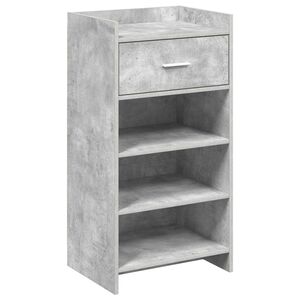 vidaXL Skř&iacute;ň na obuv Betonově &scaron;ed&aacute; 48 x 36 x 92 cm Kompozitn&iacute; dřevo