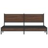 vidaXL Kovov&yacute; r&aacute;m postele bez matrace hněd&yacute; dub 193 x 203 cm