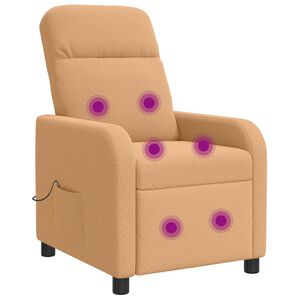 vidaXL Mas&aacute;žn&iacute; polohovac&iacute; křeslo B&eacute;žov&aacute; Boucl&eacute;