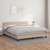 vidaXL Box spring postel s matrac&iacute; cappuccino 180 x 200 cm uměl&aacute; kůže