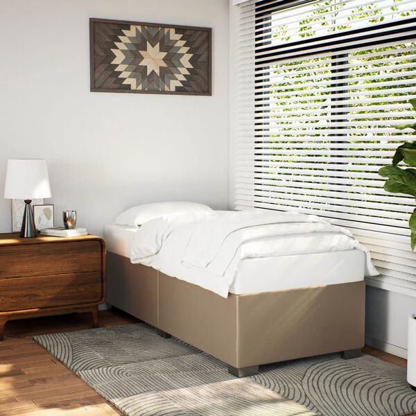 vidaXL Rám postele cappuccino 90x190 cm umělá kůže