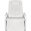vidaXL Masážní křeslo bílé umělá kůže
