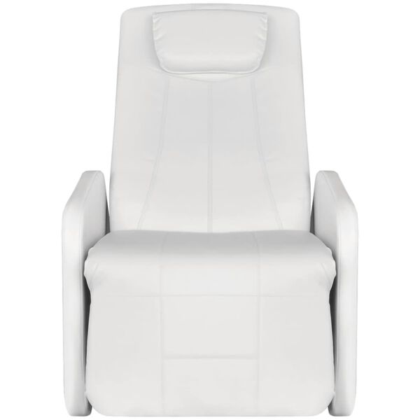vidaXL Masážní křeslo bílé umělá kůže