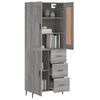 vidaXL Skř&iacute;ň highboard &scaron;ed&aacute; sonoma 69,5 x 34 x 180 cm kompozitn&iacute; dřevo