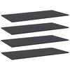 vidaXL Př&iacute;davn&eacute; police 4 ks &scaron;ed&eacute; 80 x 30 x 1,5 cm dřevotř&iacute;ska