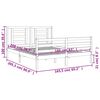 vidaXL R&aacute;m postele s čelem 160 x 200 cm masivn&iacute; dřevo