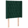vidaXL Čelo postele typu u&scaron;&aacute;k tmavě zelen&eacute; 83x16x118/128 cm samet