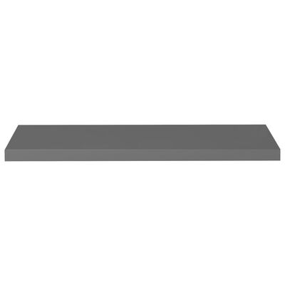vidaXL Plovoucí nástěnná police šedá vysoký lesk 90x23,5x3,8 cm MDF