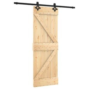 vidaXL Posuvn&eacute; dveře Přirozen&aacute; a čern&aacute; 70 x 210 cm