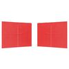 vidaXL Bočn&iacute; stěna p&aacute;rty stanu 2 pcs Červen&aacute; 300 x 195 cm PE a ocel