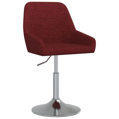 vidaXL Barová židle vínová textil