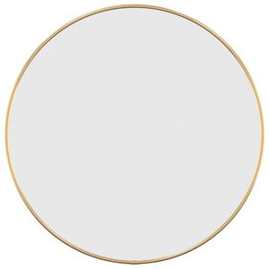vidaXL N&aacute;stěnn&eacute; zrcadlo zlat&eacute; &Oslash; 50 cm kulat&eacute;