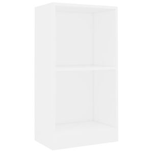 vidaXL Knihovna b&iacute;l&aacute; 40x24x75 cm kompozitn&iacute; dřevo