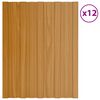 vidaXL Stře&scaron;n&iacute; panel 12 pcs Př&iacute;rodn&iacute; 60 x 45 cm Pozinkovan&aacute; ocel