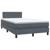 vidaXL Box spring postel s matrac&iacute; tmavě &scaron;ed&aacute; 120x220 cm samet