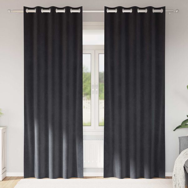 vidaXL Zatemňovac&iacute; z&aacute;věsy 2 pcs Tmavě &scaron;ed&aacute; 140 x 245 cm samet