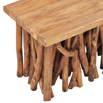 vidaXL Konferenční stolek 100x40x40,7 masivní recyklované dřevo a teak