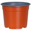 vidaXL Kulat&yacute; květin&aacute;č 50 ks Cihlov&aacute; &Oslash; 10 x 8 cm Plast