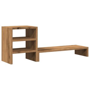 vidaXL Stojan na monitor s organiz&eacute;rem dub artisan kompozitn&iacute; dřevo