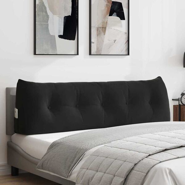 vidaXL Pol&scaron;t&aacute;ř na z&aacute;da Čern&aacute; 160 x 24 x 50 cm samet