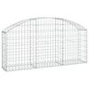 vidaXL Klenut&yacute; gabionov&yacute; ko&scaron; 150 x 30 x 60/80 cm pozinkovan&eacute; železo