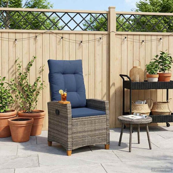 vidaXL Houpac&iacute; křeslo s odkl&aacute;dac&iacute;m stolkem 62 x 64 x 112 cm polyratan