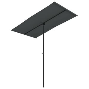 vidaXL Zahradn&iacute; slunečn&iacute;k s hlin&iacute;kovou tyč&iacute; 180 x 110 cm antracitov&yacute;