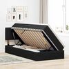 vidaXL Postel s &uacute;ložn&yacute;m prostorem s matrac&iacute; Čern&aacute; 90 x 190 cm samet