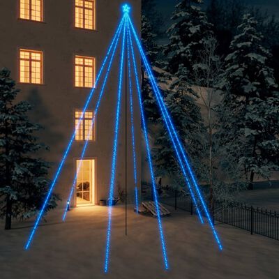 vidaXL Vánoční světelný strom dovnitř i ven 1300 LED modrý 8 m