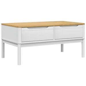 vidaXL Konferenčn&iacute; stolek FLORO b&iacute;l&yacute; 99x55,5x45 cm masivn&iacute; borovice