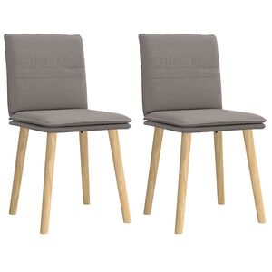 vidaXL J&iacute;deln&iacute; židle 2 ks taupe textil