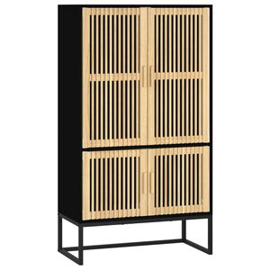 vidaXL Highboard čern&yacute; 70 x 35 x 125 cm kompozitn&iacute; dřevo