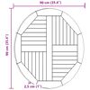 vidaXL Stoln&iacute; deska masivn&iacute; teakov&eacute; dřevo kulat&aacute; 2,5 cm 90 cm