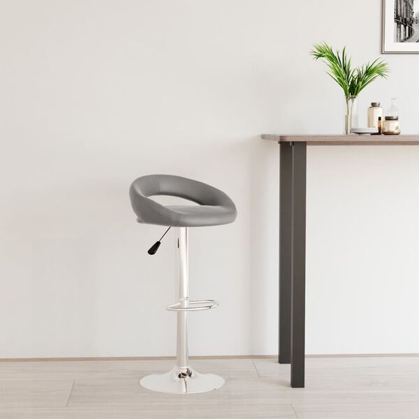 vidaXL Barov&aacute; stolička &scaron;ed&aacute; uměl&aacute; kůže