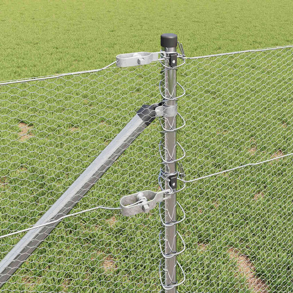 vidaXL Plotov&yacute; sloupek. Stř&iacute;brn&aacute; 100 x 0,6 m (13 mm s&iacute;ť) Ocel