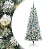 vidaXL Uměl&yacute; Skl&aacute;dac&iacute; V&aacute;nočn&iacute; Strom 300 LED Zelen&aacute; a b&iacute;l&aacute; 210 cm