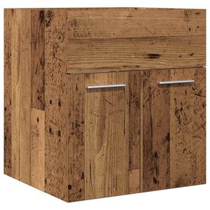 vidaXL Koupelnov&aacute; skř&iacute;ňka pod umyvadlo old wood 41x38,5x46 cm kompozit